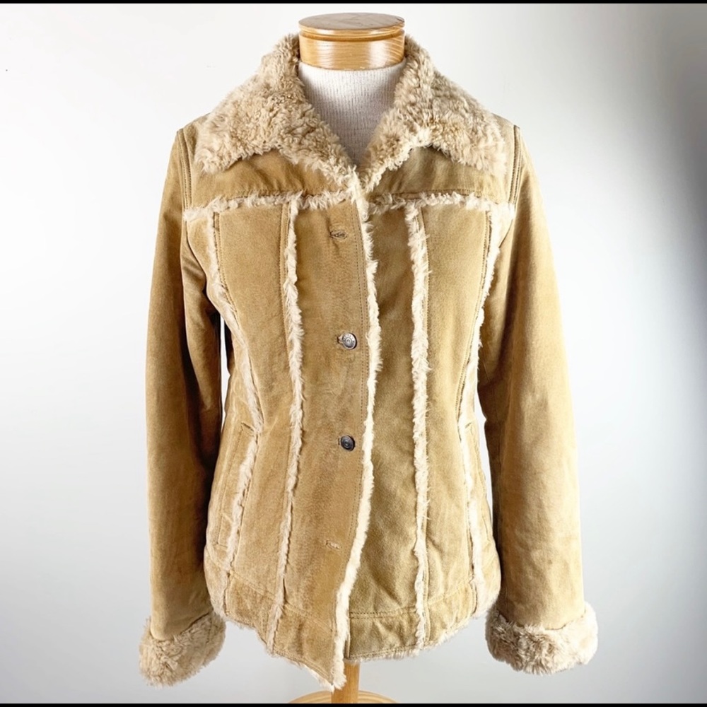 Wilson Leather, Suede Sherling Coat, Size S.